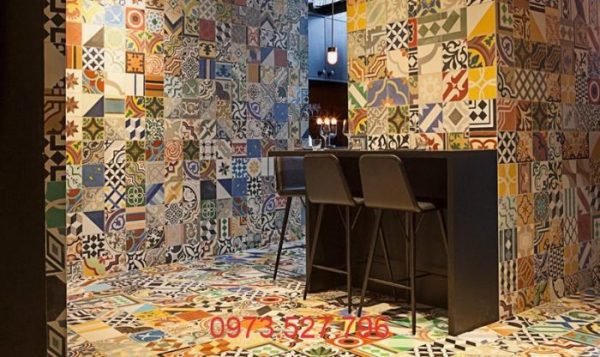 Thiết kế quán Cafe phá cách mới lạ và phối hình giữa các họa tiết gạch